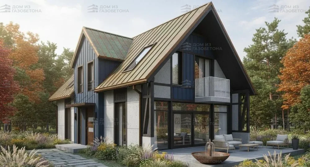 Проект Двухэтажный дом 9 на 16, 160 м2