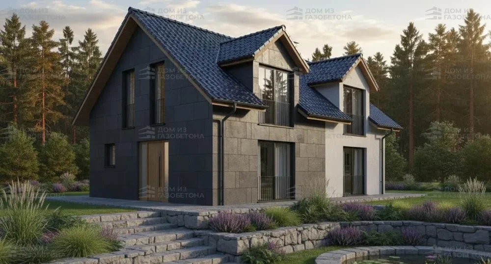 Проект Двухэтажный дом 17 на 11, 197 м2