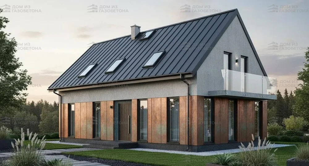 Проект Двухэтажный дом 13 на 11, 177 м2