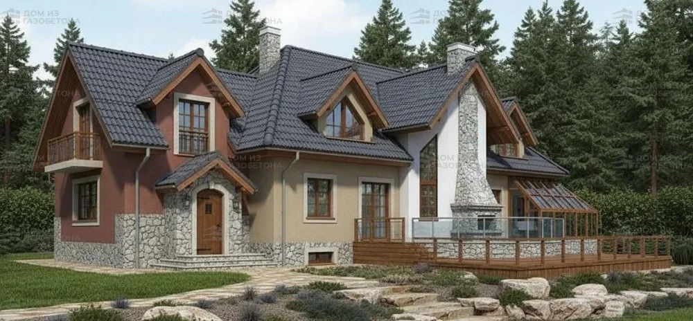 Проект Двухэтажный дом 24 на 13, 310 м2