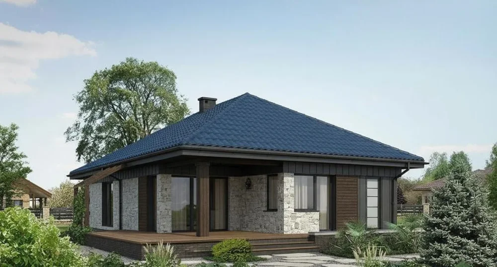 Проект Одноэтажный дом 10 на 20, 117 м2