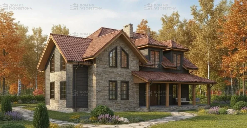 Проект Двухэтажный дом 16 на 13, 174 м2