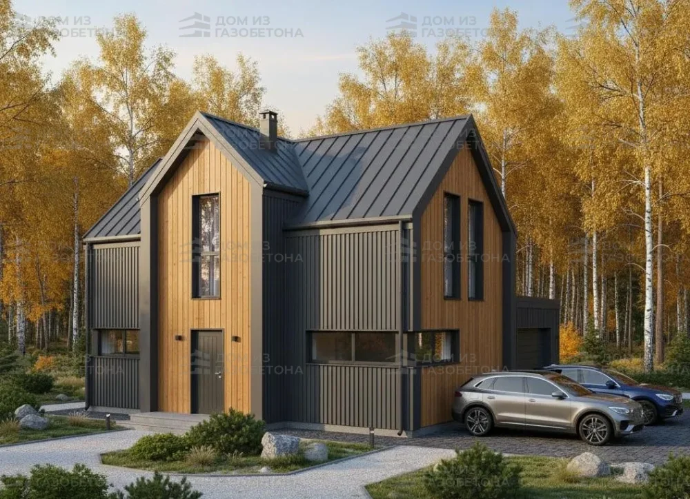 Проект Двухэтажный дом 13 на 10, 154 м2