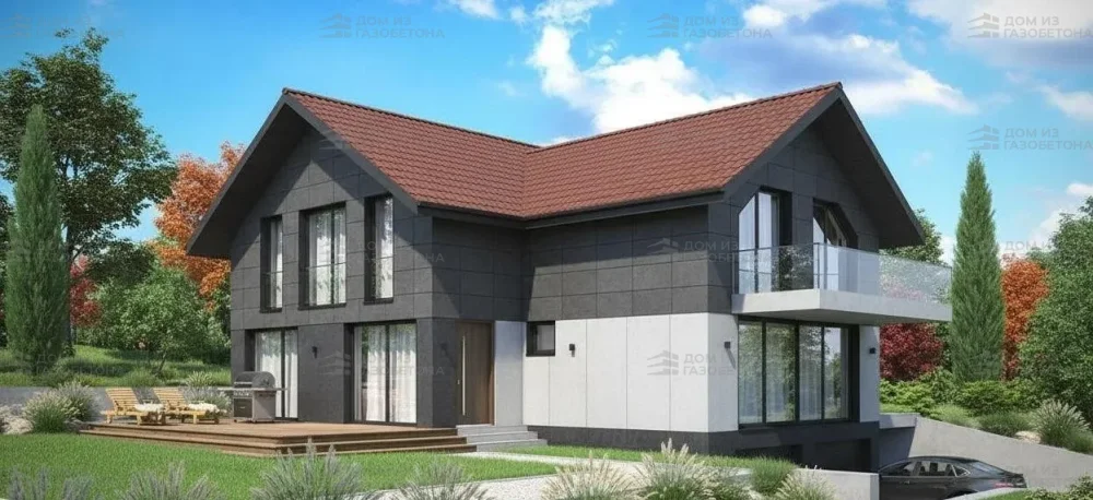 Проект Двухэтажный дом 17 на 14, 213 м2