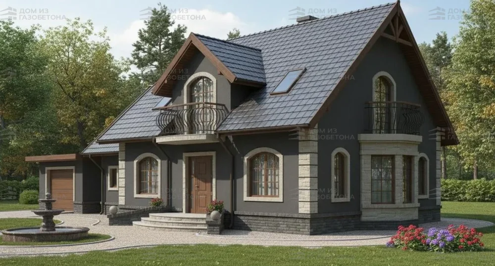 Проект Двухэтажный дом 14 на 10, 169 м2