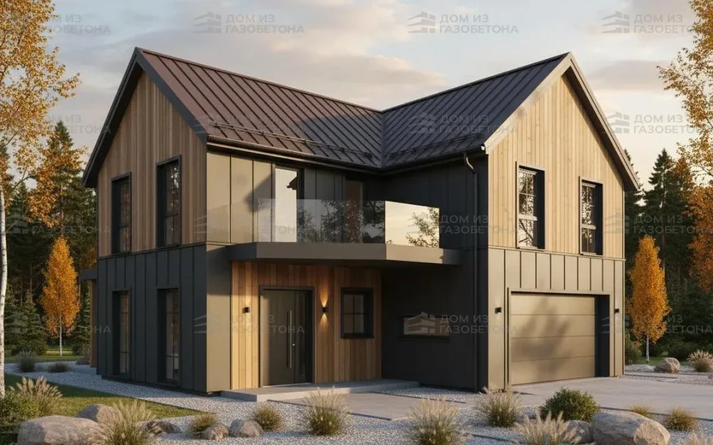 Проект Двухэтажный дом 10 на 8, 188 м2