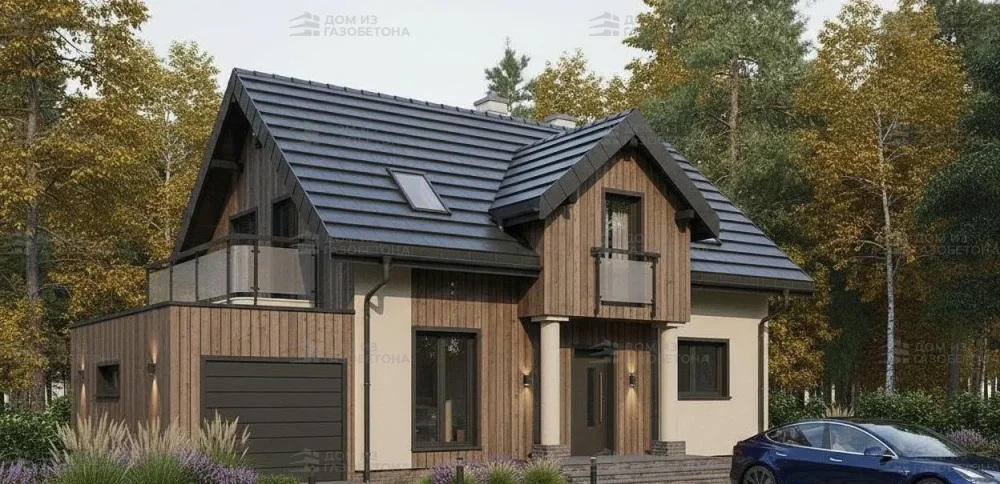 Проект Двухэтажный дом 11 на 9, 122 м2