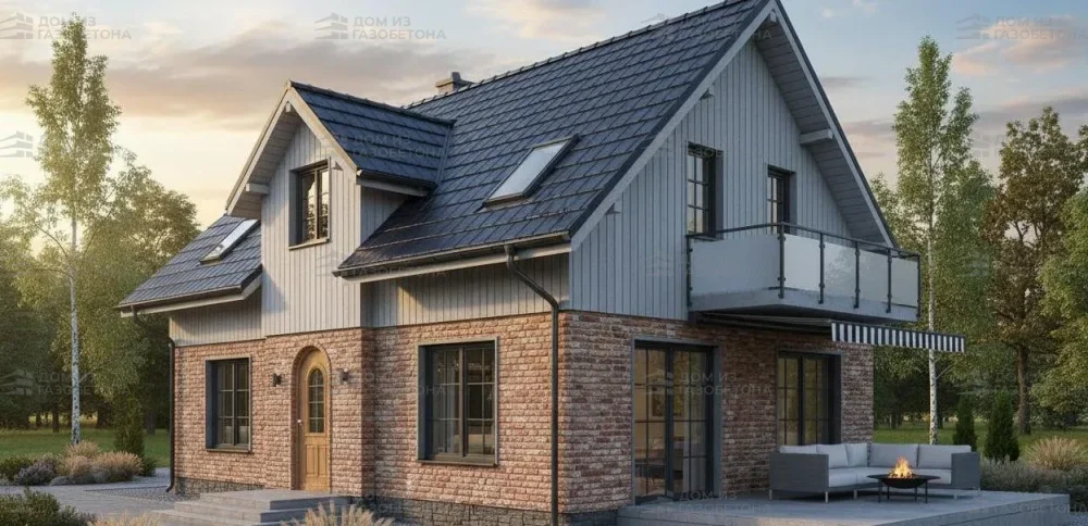 Проект Двухэтажный дом 12 на 10, 143 м2