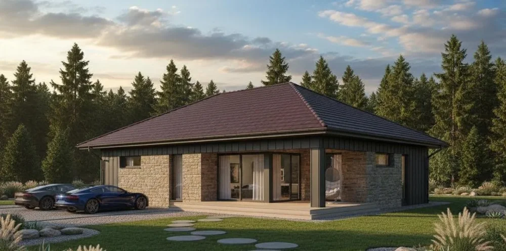 Проект Одноэтажный дом 12 на 22, 177 м2