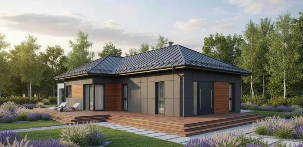 Проект Одноэтажный дом 11 на 19, 146 м2